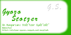 gyozo stotzer business card